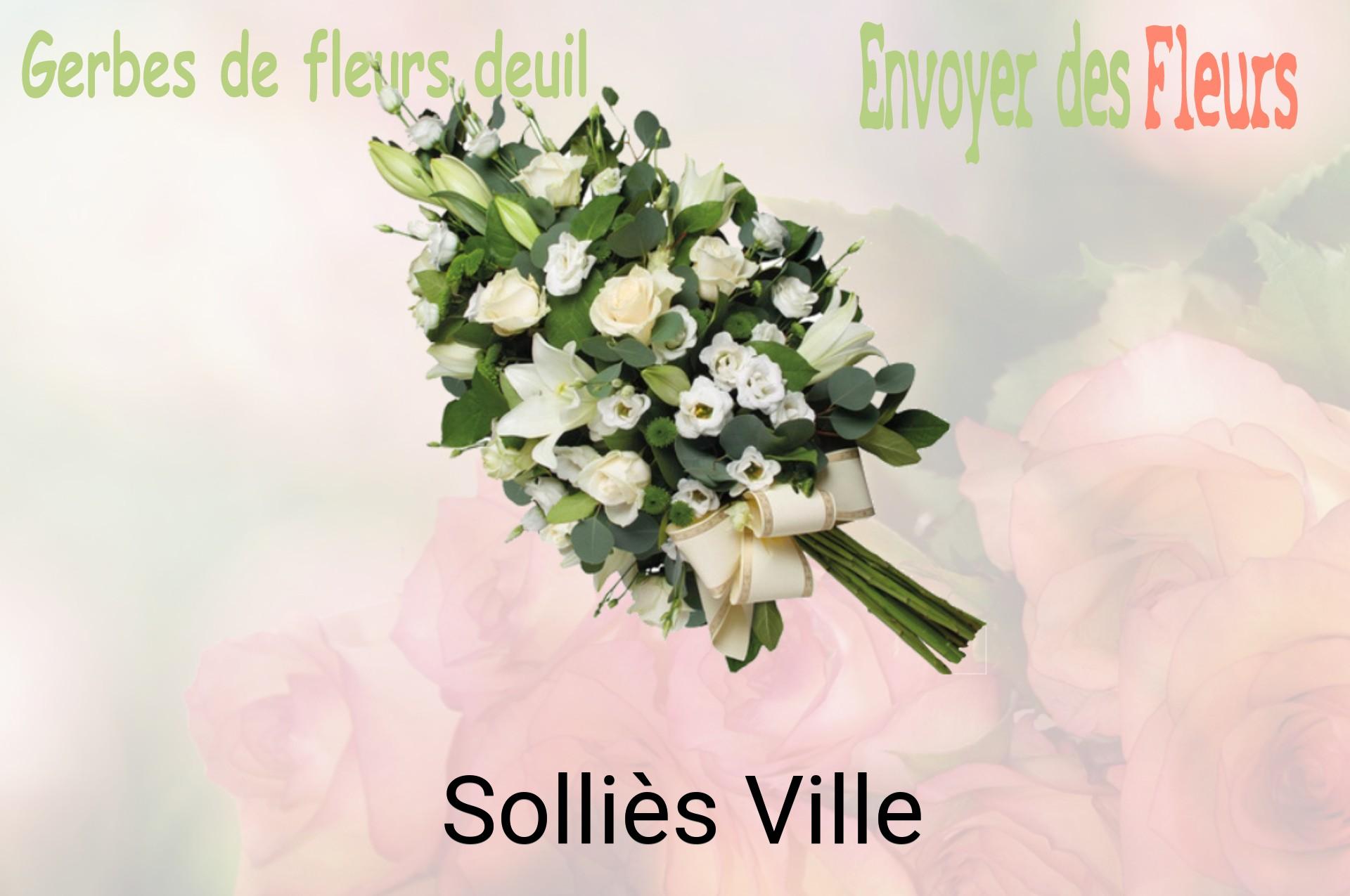 Gerbe de fleurs de deuil livrée à Solliès-Ville